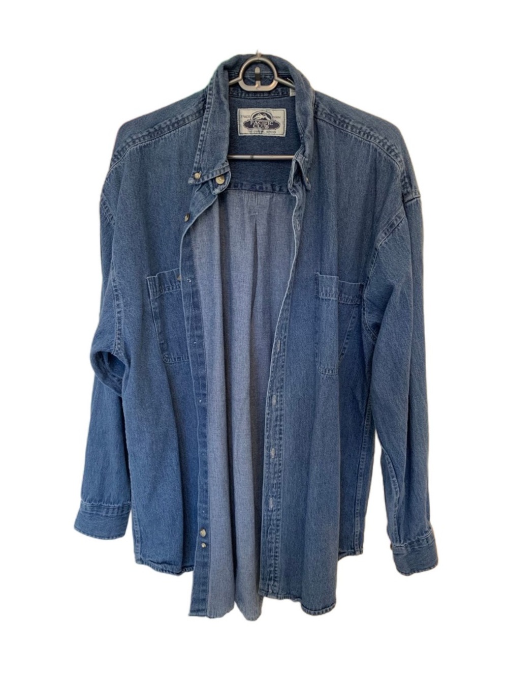 Vintage Pacific Club Denim Button-Up Shirt